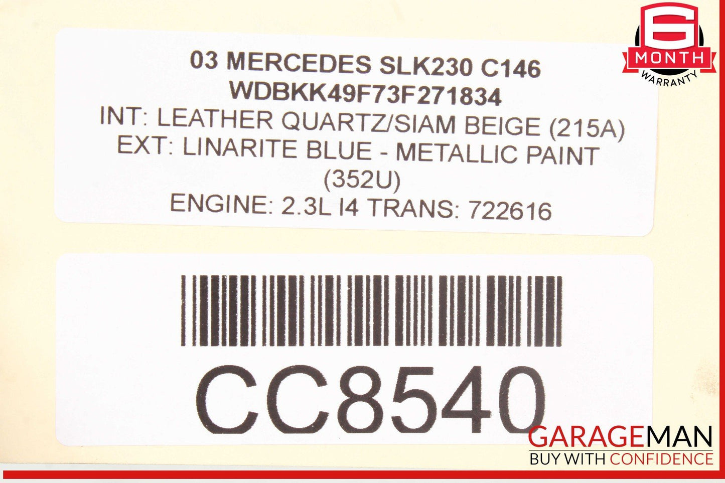 97-04 Mercedes R170 SLK230 Rear Left Spindle Knuckle Hub Assembly OEM