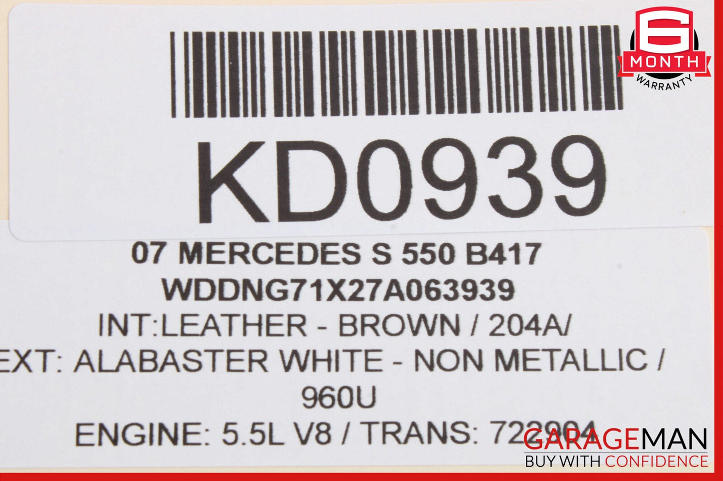 Mercedes W221 S550 S63 E550 Active Lane Assist Front Camera 0009050338 OEM