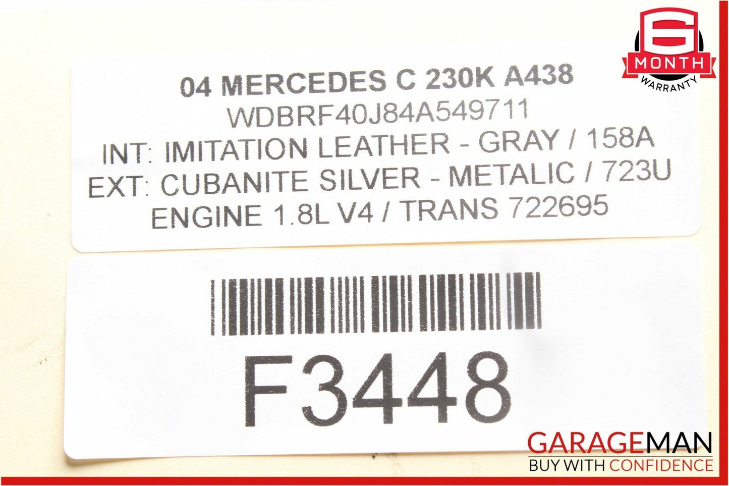 05-07 Mercedes W203 C230 C320 Left Driver Side Headlight Lamp Halogen OEM