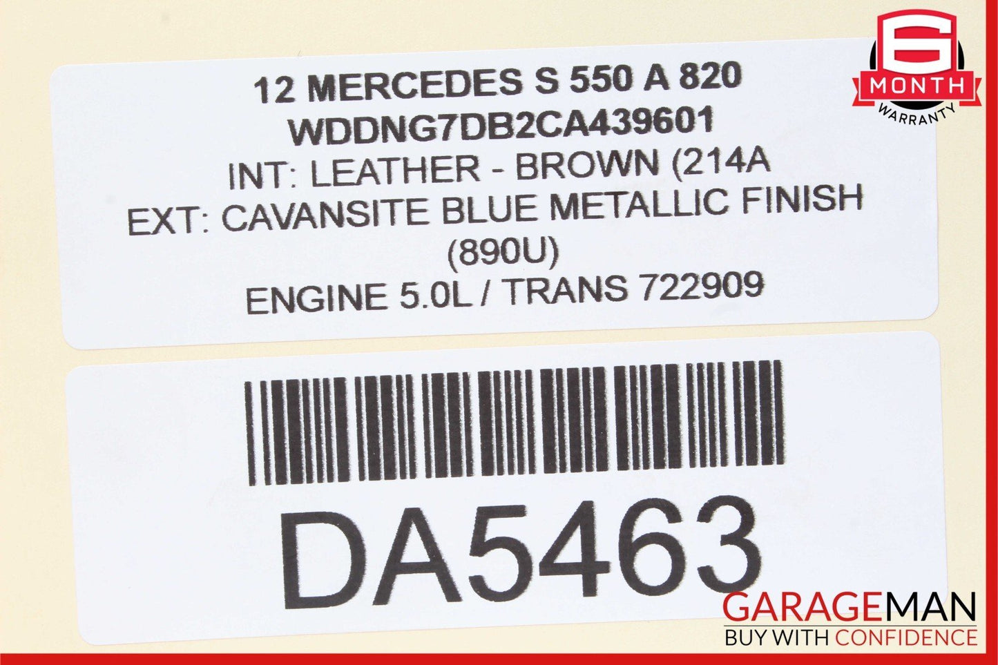 07-13 Mercedes W221 S550 Rear Left Driver Side Door Window Regulator Motor OEM
