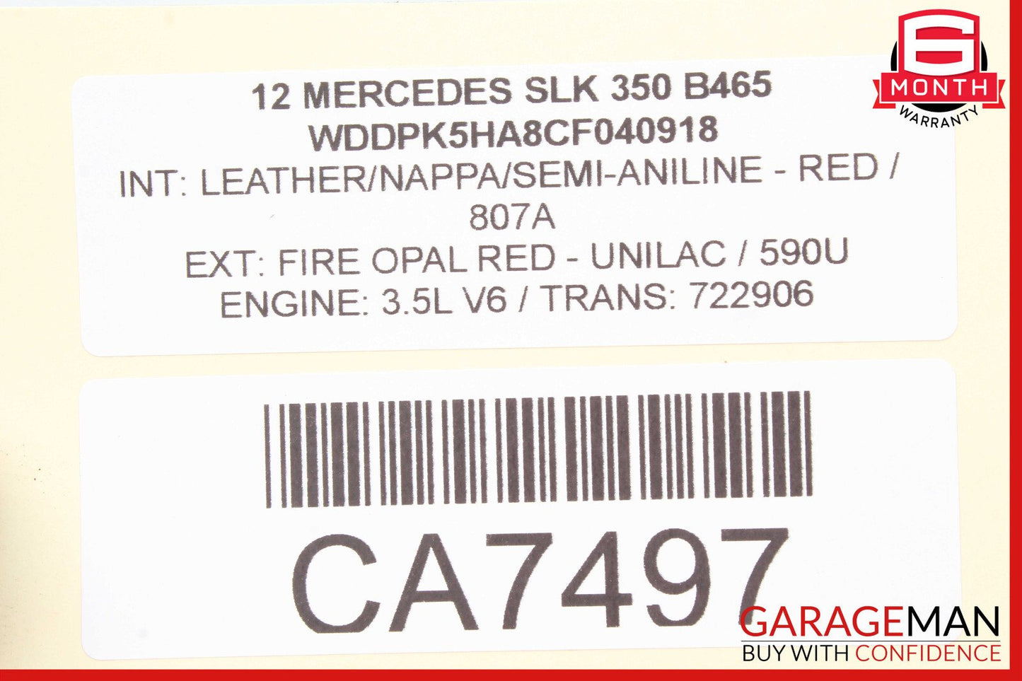12-16 Mercedes R172 SLK350 Front Right Side Lower Wishbone Control Arm OEM