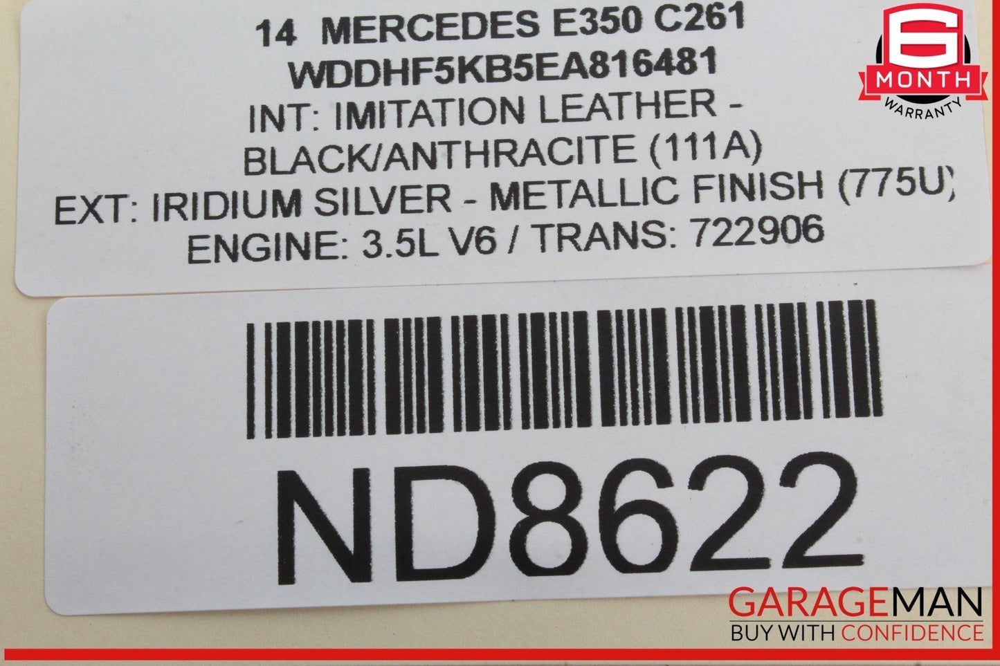12-16 Mercedes W212 E350 Right Passenger Side Roof Curtain Airbag Air Bag OEM