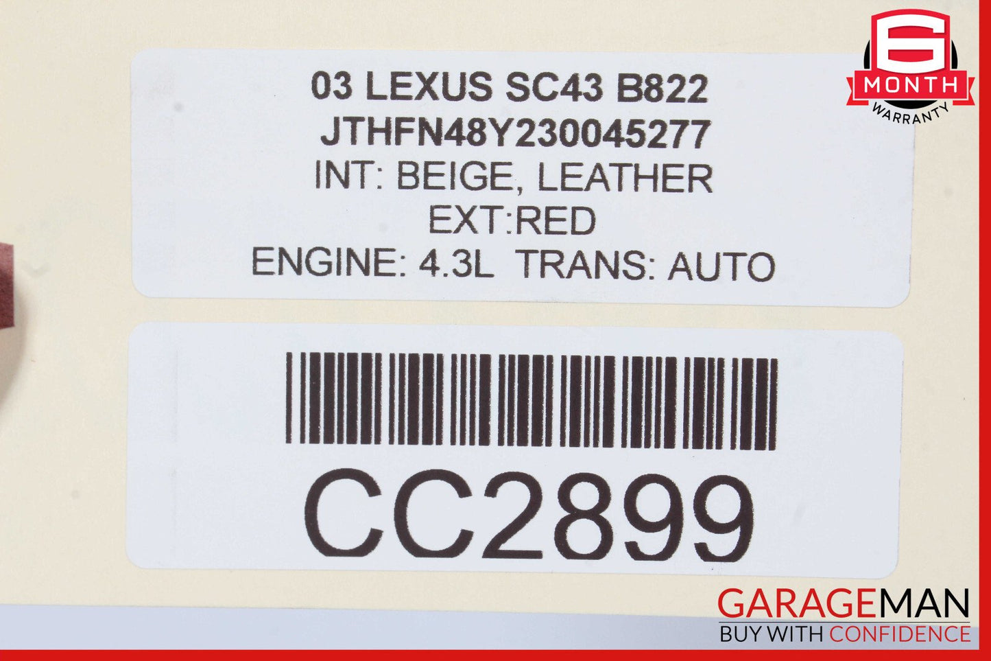 02-10 Lexus SC430 Engine Cooling Radiator OEM