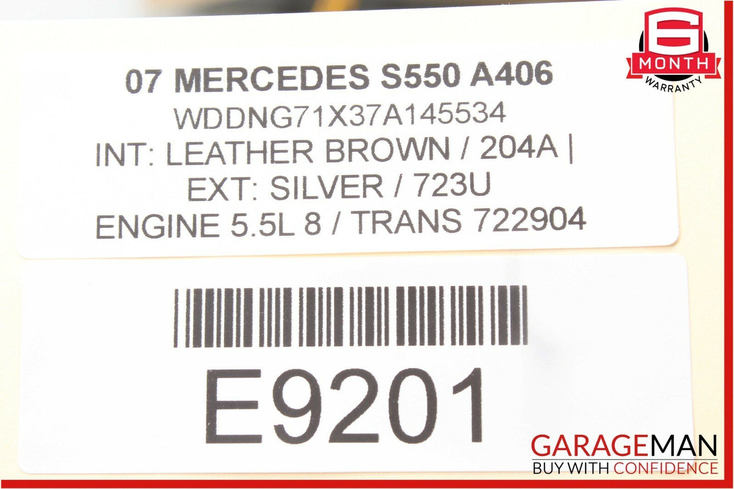 07-13 Mercedes W221 S550 S65 AMG Rear Left Side Exterior Door Handle Keyless Go