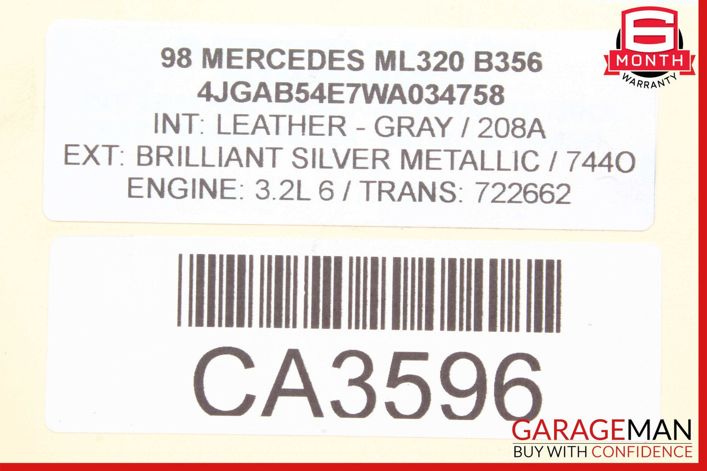 98-05 Mercedes W163 ML320 ML500 Front Right Side Axle CV Half Shaft OEM