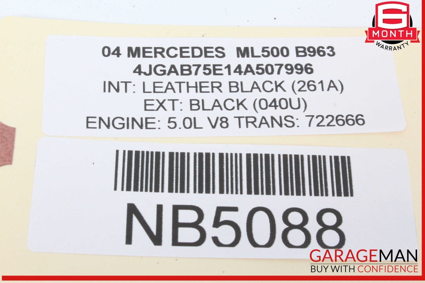 02-05 Mercedes W163 ML500 ML350 Rear Right Passenger Side Tail Light Lamp OEM