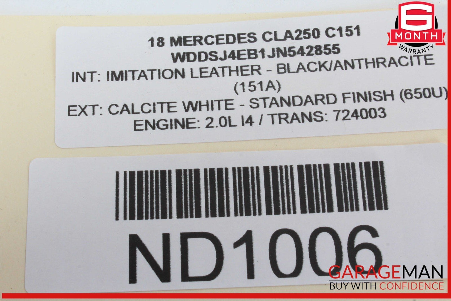 14-18 Mercedes W117 CLA250 CLA45 Rear Right Side Door Window Regulator Motor OEM