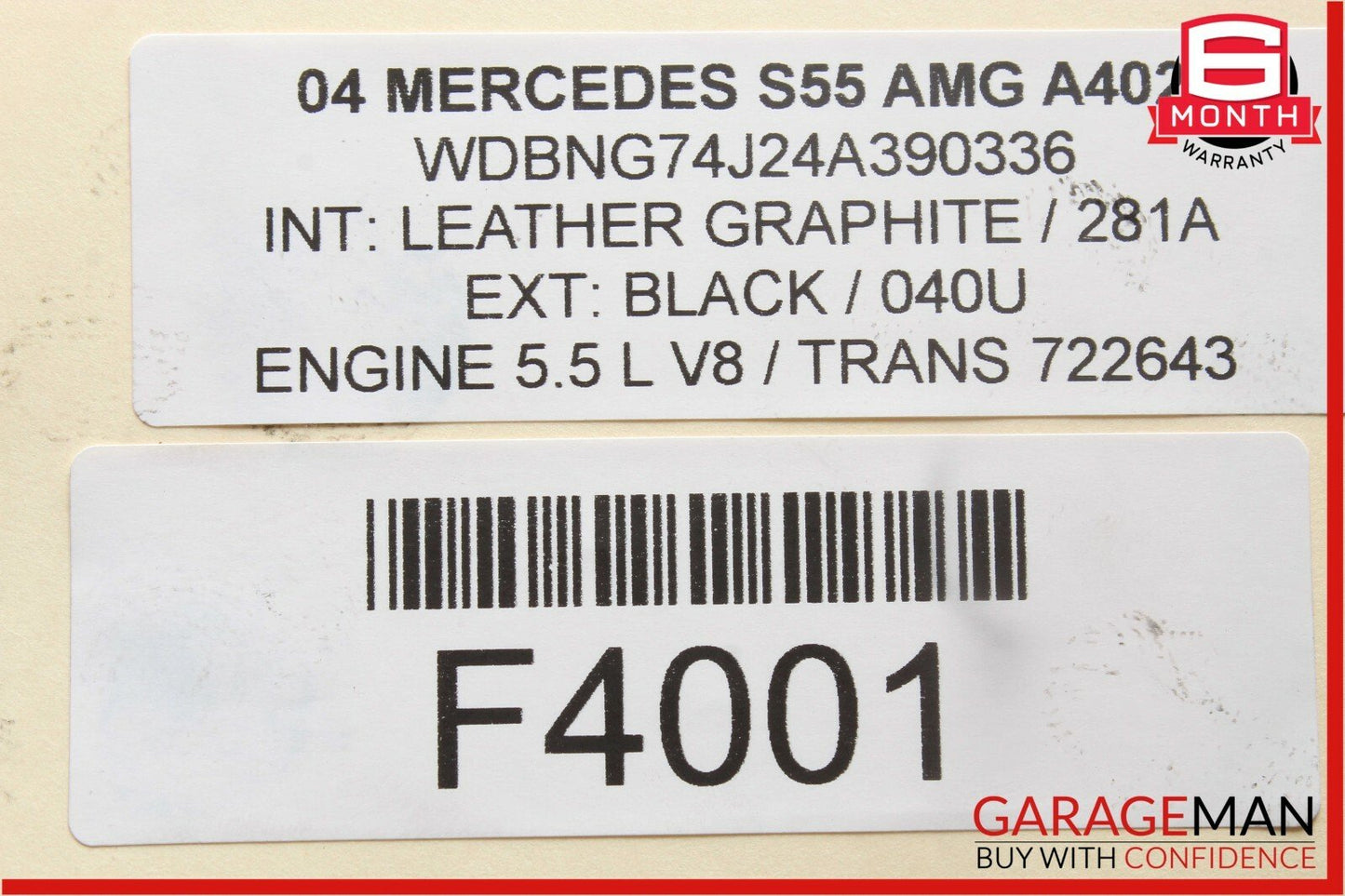 00-06 Mercedes W220 S55 Rear Right Keyless Go Exterior Door Handle OEM