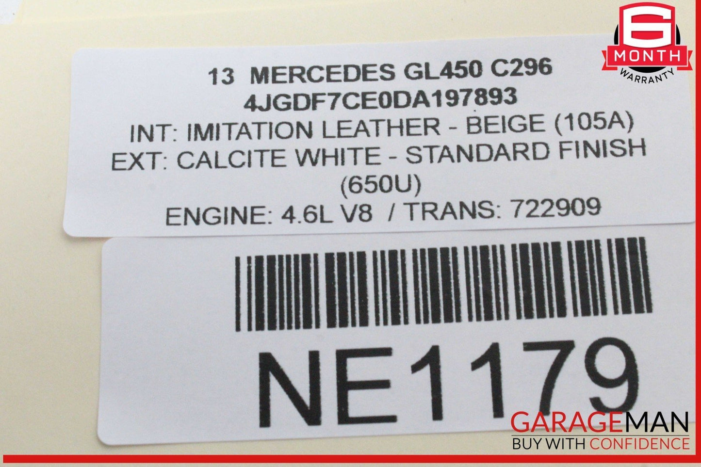 12-16 Mercedes X166 GL450 Hand Parking Brake Control Module Unit 1669002700 OEM