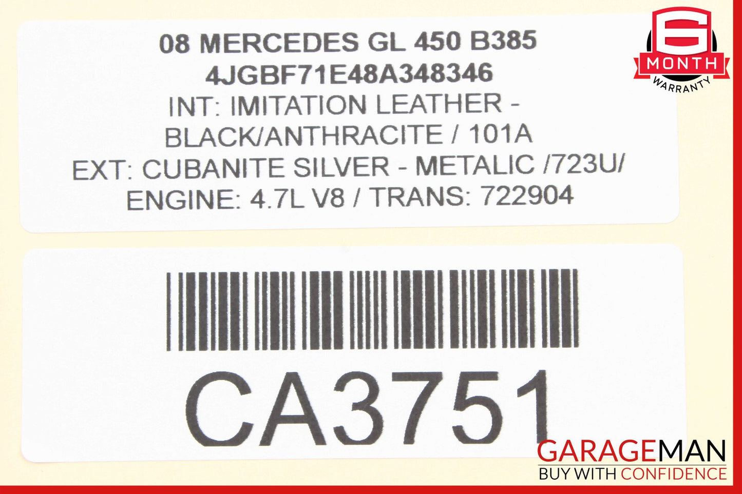 06-12 Mercedes X164 GL450 GL350 Center Console Armrest Arm Rest Cover OEM
