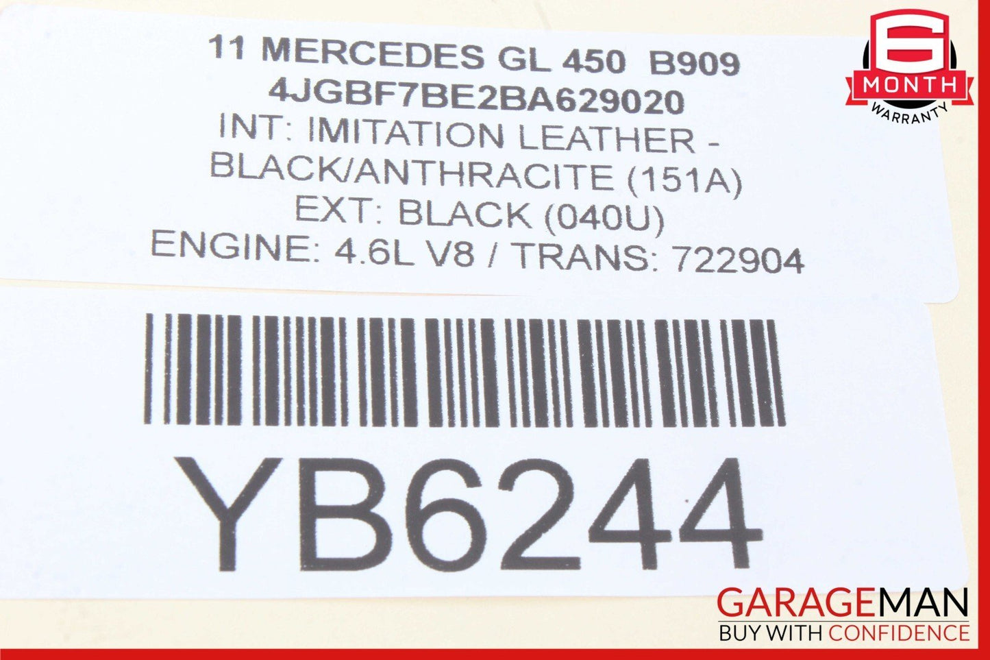 06-12 Mercedes X164 GL450 ML350 Rear Right Or Left Side Half Axle Shaft OEM