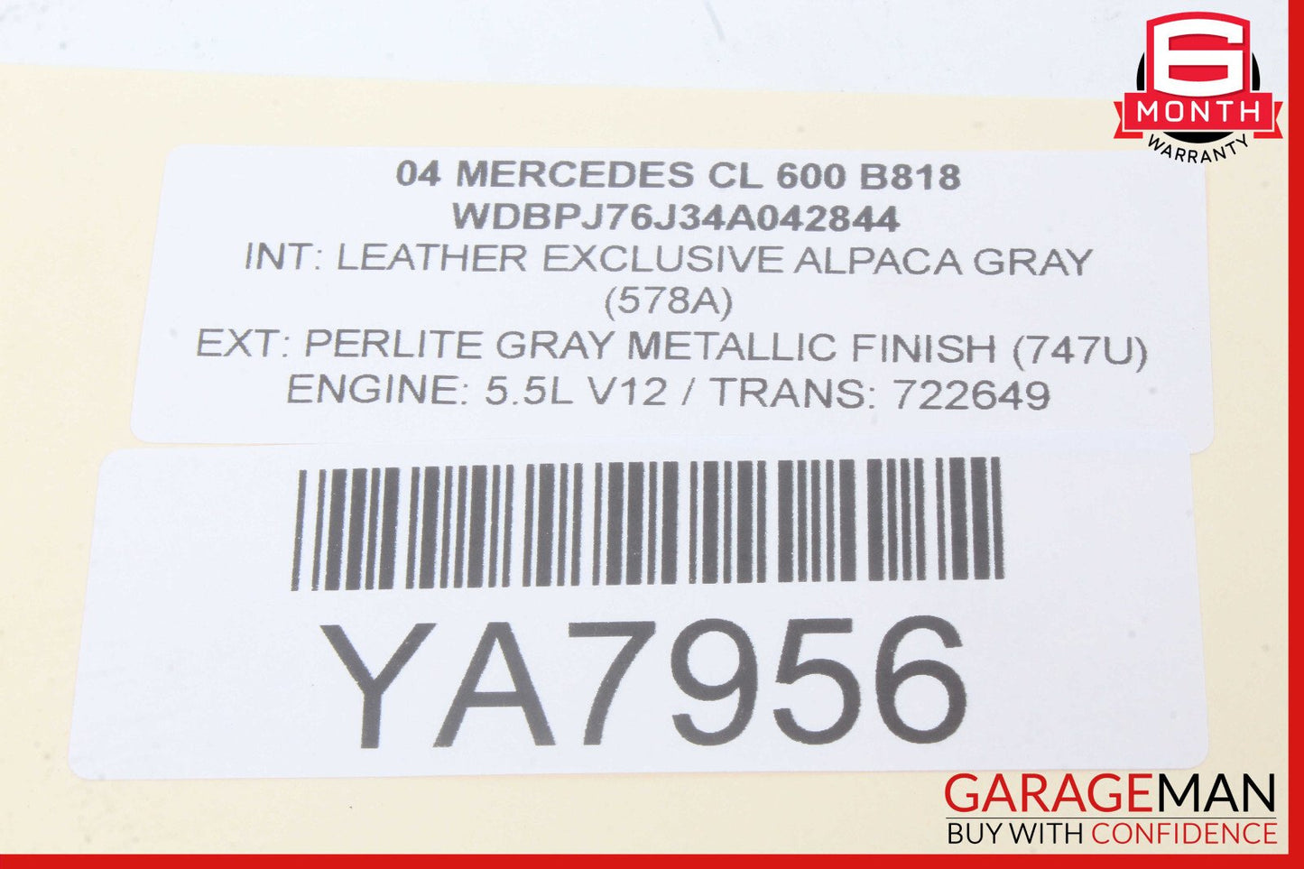03-06 Mercedes W215 CL600 Dashboard Control Switch Panel 2158209210 OEM