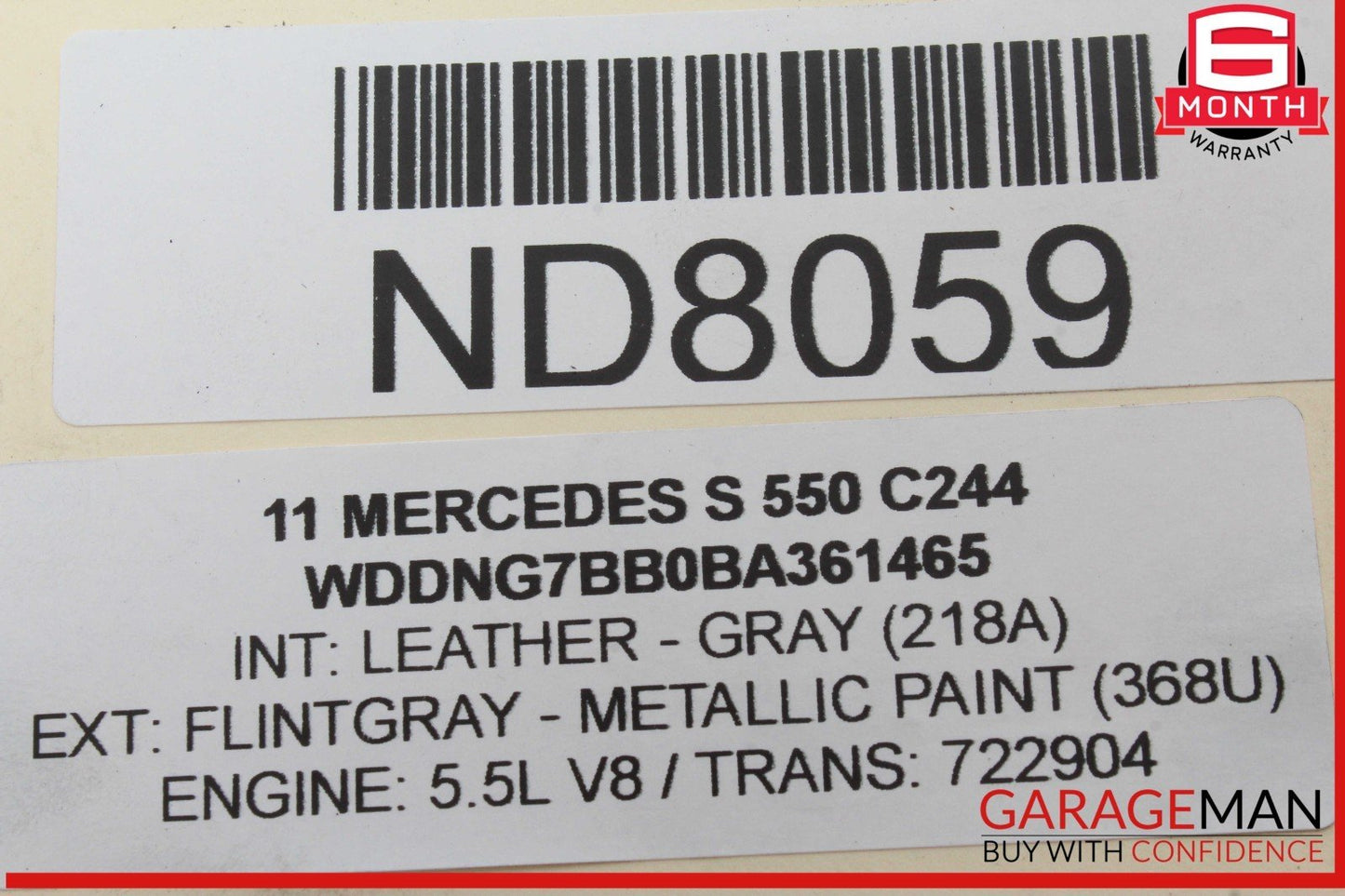 07-13 Mercedes W221 S550 Front Left Driver Side Door Lock Latch Actuator OEM