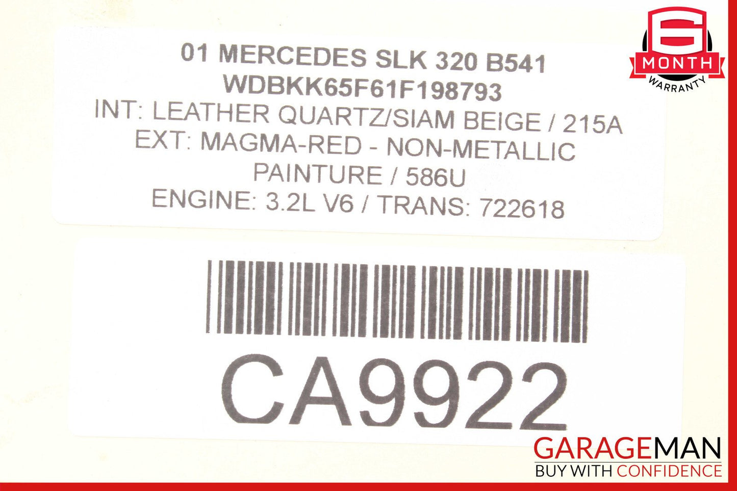 Mercedes W209 CLK500 C230 Rear Left or Right Side Upper Control Arm OEM