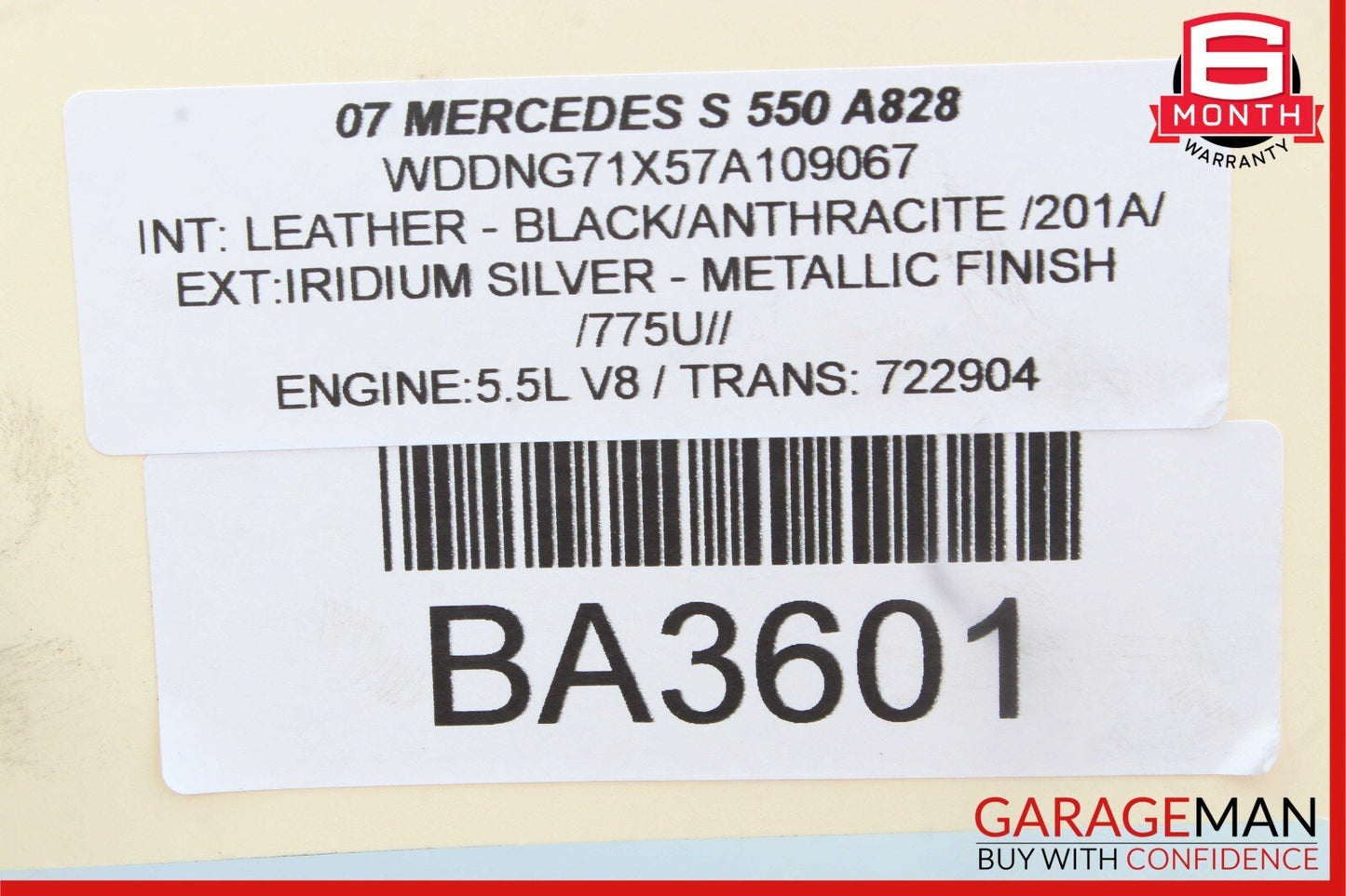 07-14 Mercedes W221 S350 S550 CL550 Front Right Passenger Lower Control Arm RWD