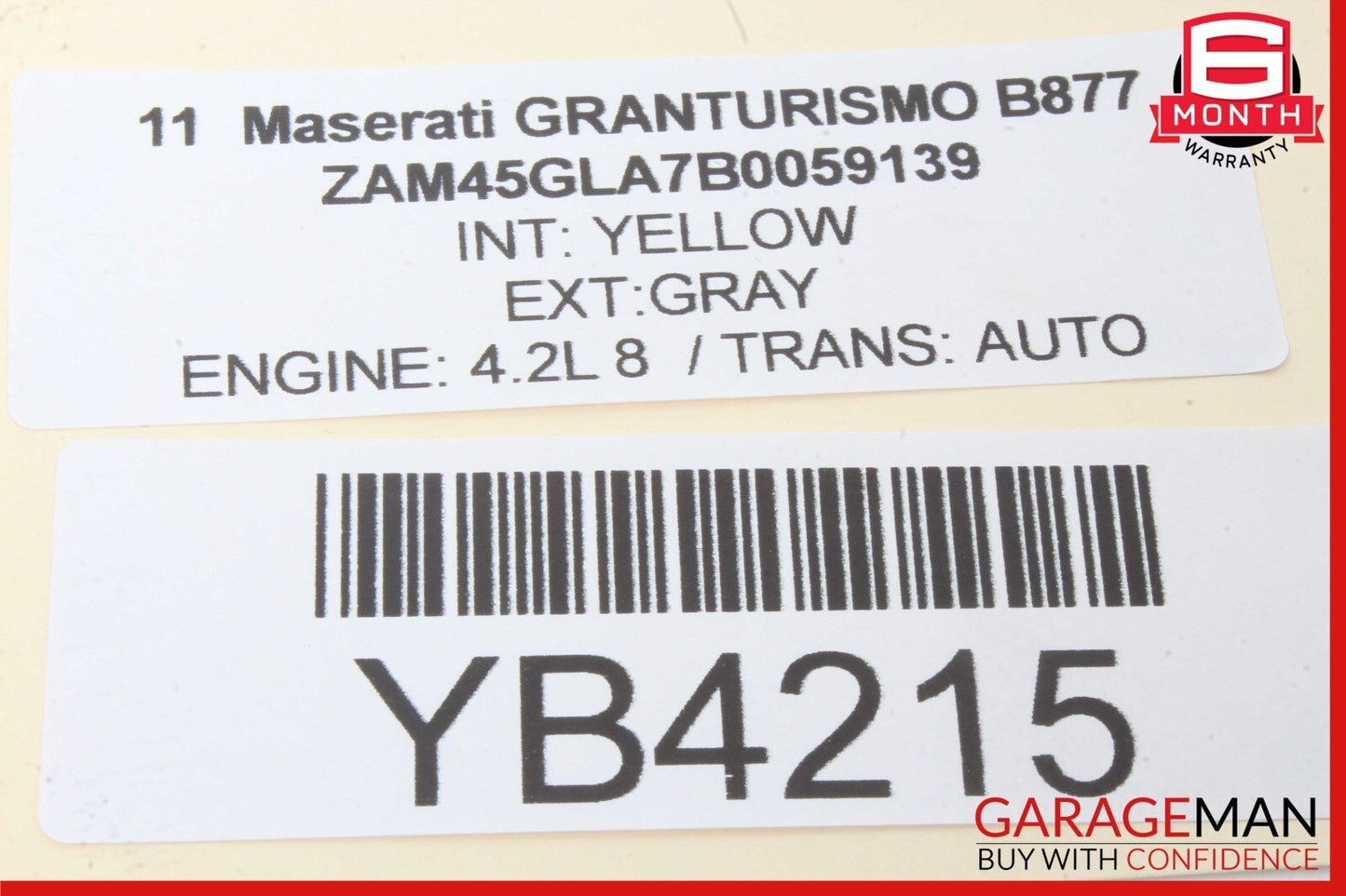 08-19 Maserati GranTurismo M145 Front Left Side Exterior Door Handle w/o Lock