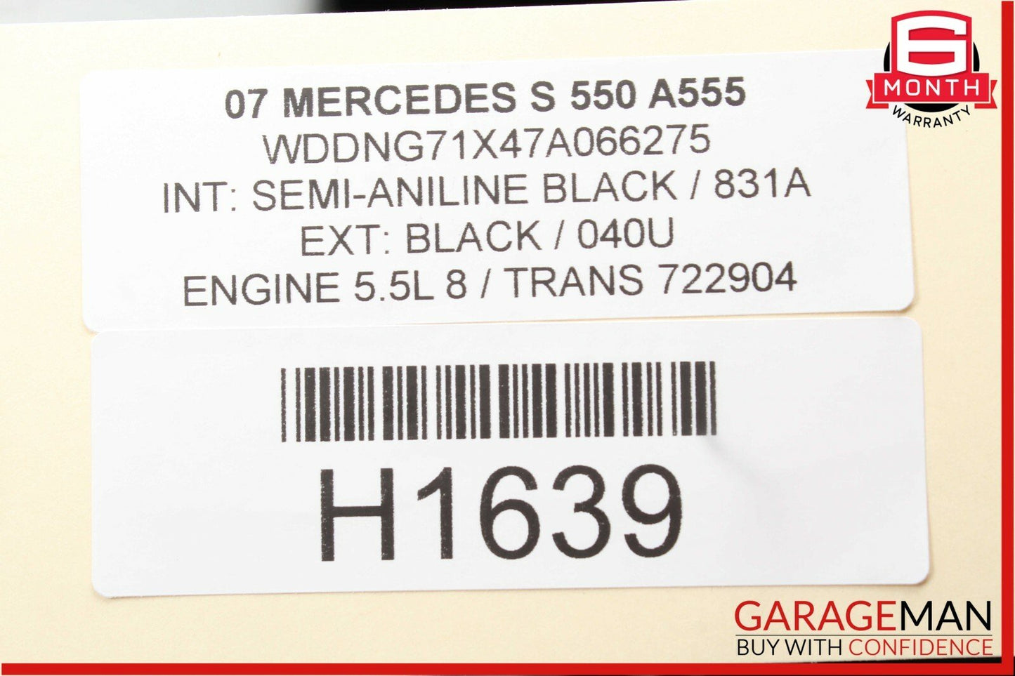 07-09 Mercedes W221 S550 CL550 Steering Wheel w/ Paddle Shifters Black OEM