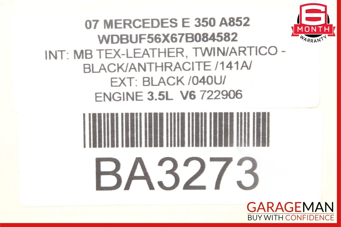 03-09 Mercedes W211 E320 E350 E500 E550 Rear Right Side Door Lock Latch Actuator