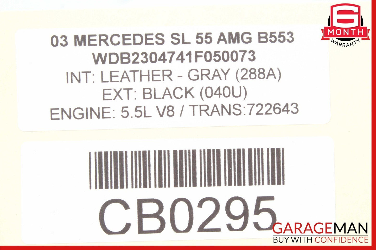 03-11 Mercedes R230 SL55 AMG SL500 Rear Right Upper Lateral Control Arm OEM