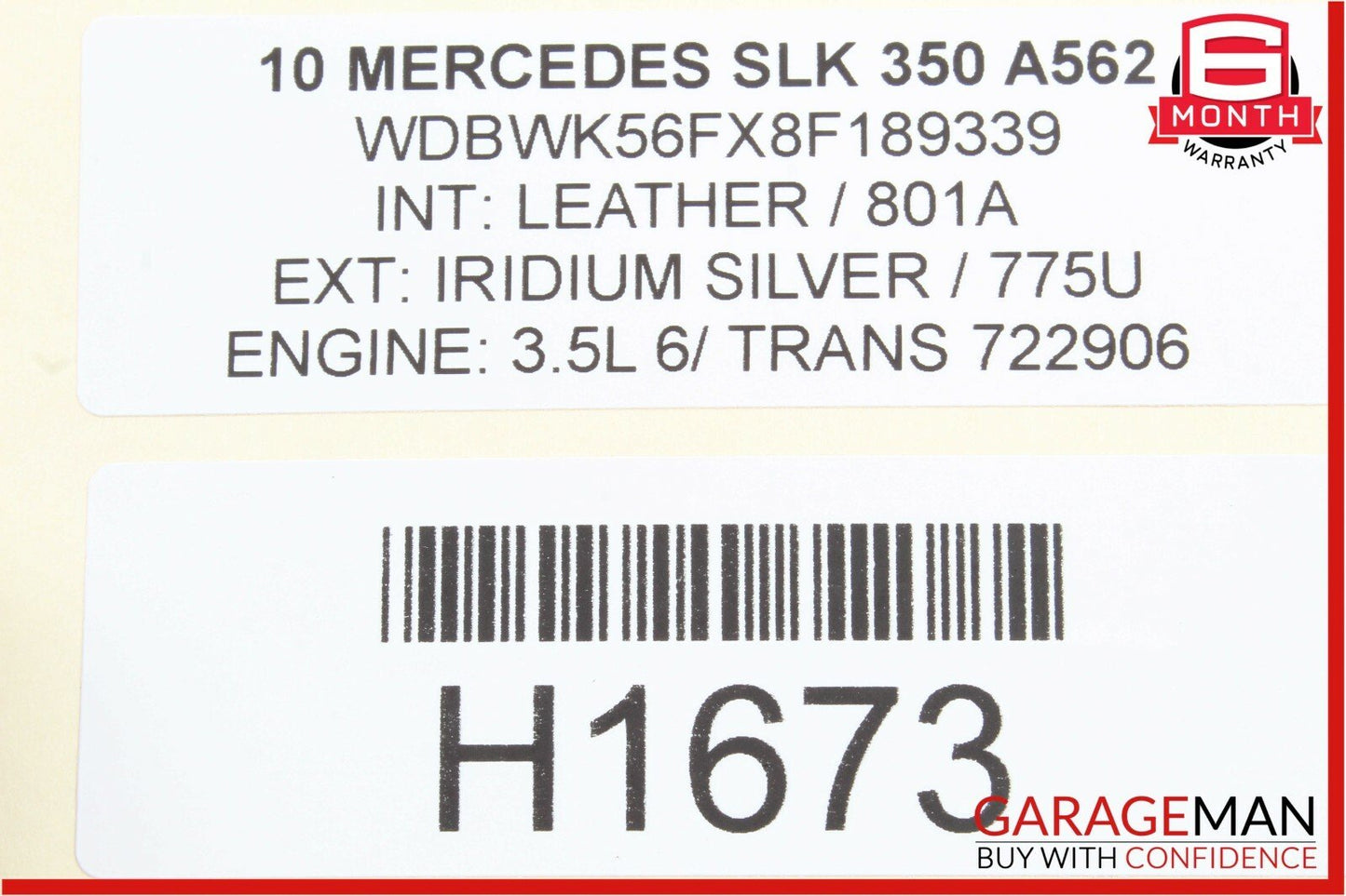 05-11 Mercedes R171 SLK350 Front Left Driver Side Exterior Door Panel Silver