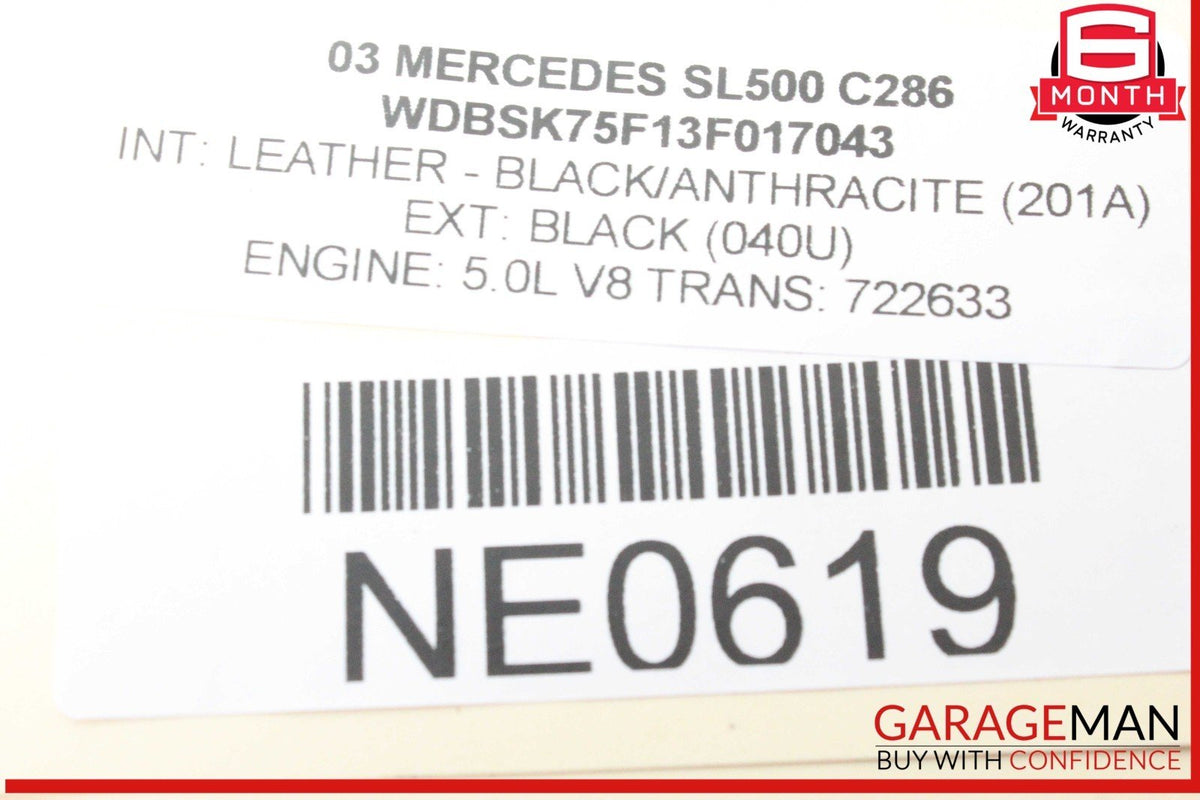 03-12 Mercedes R230 SL500 SL550 Rear Left Side Window Regulator Motor OEM