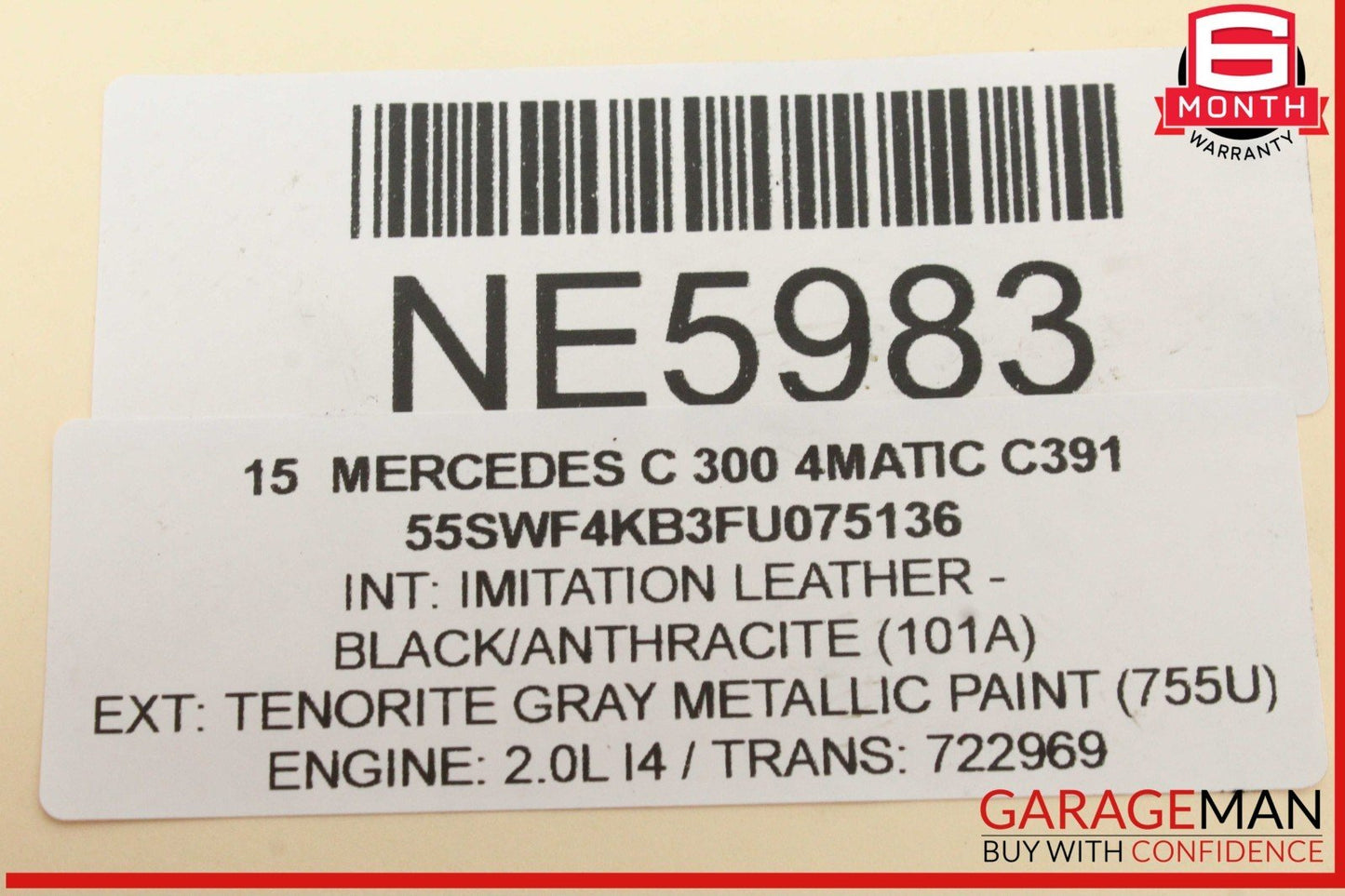 15-20 Mercedes W205 C300 4MATIC Rear Left or Right Upper Control Arm OEM