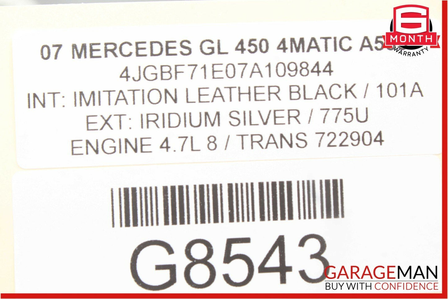 06-11 Mercedes X164 GL450 ML350 Front Left Side Foglight Fog Light Lamp OEM