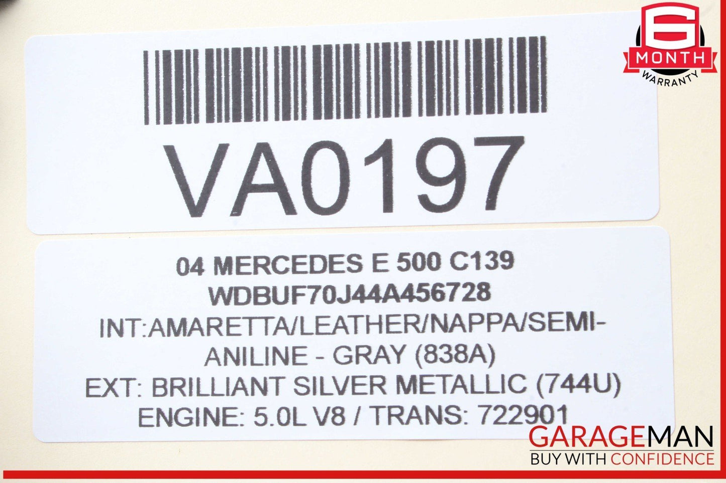 03-11 Mercedes W211 E500 CLS550 Rear AC A/C Climate Control Switch Module Unit