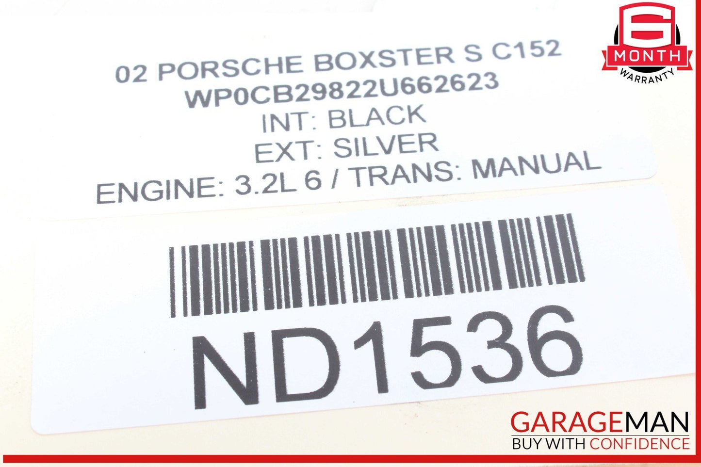 97-04 Porsche Boxster S 986 Rear Left or Right Side Lower Control Arm Track OEM