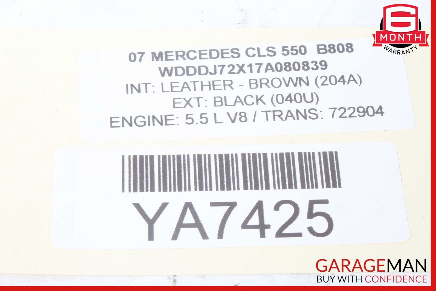 06-08 Mercedes W219 CLS550 CLS63 AMG Front Right Side Mirror Door Rear View OEM