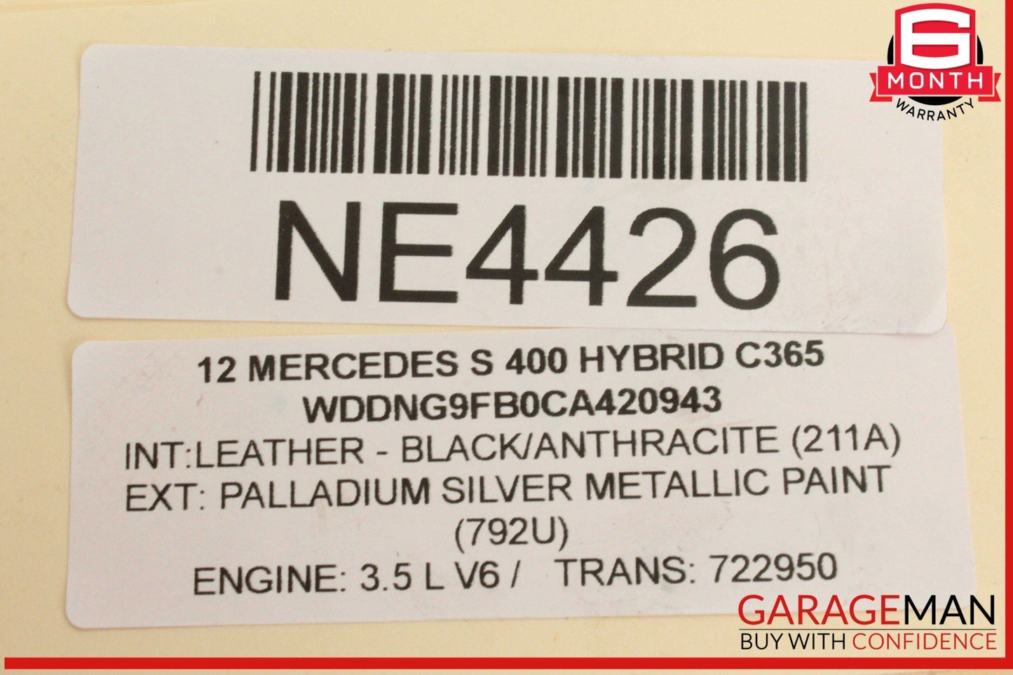 07-13 Mercedes W221 S400 Hybrid Front Left or Right Side Air Shock Strut OEM