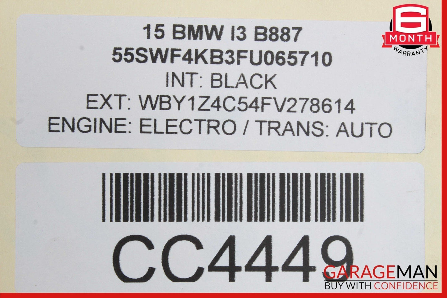 14-21 BMW i3 I01 Hybrid Rear Body Frame Crossmember Bar 39206868859 OEM