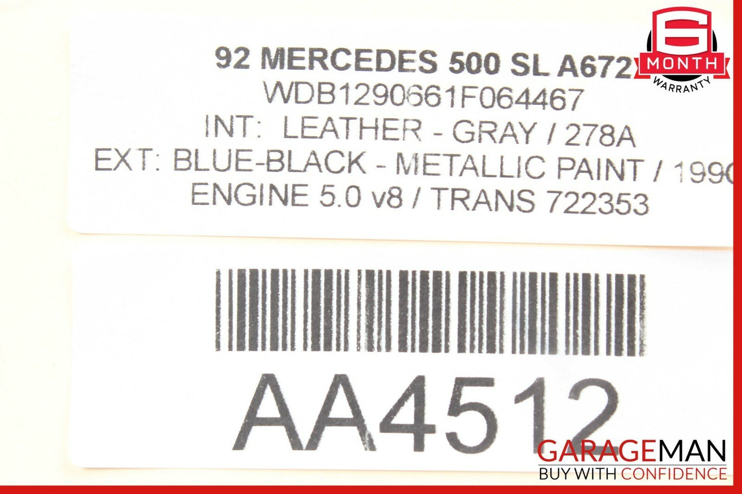 90-02 Mercedes R129 500SL Rear Right / Left Side Suspension Lower Control Arm