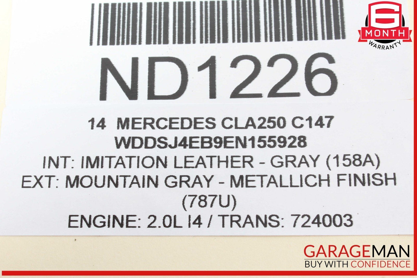 14-20 Mercedes W117 CLA250 C300 SLC300 Rear Trunk Tailgate Release Open Handle