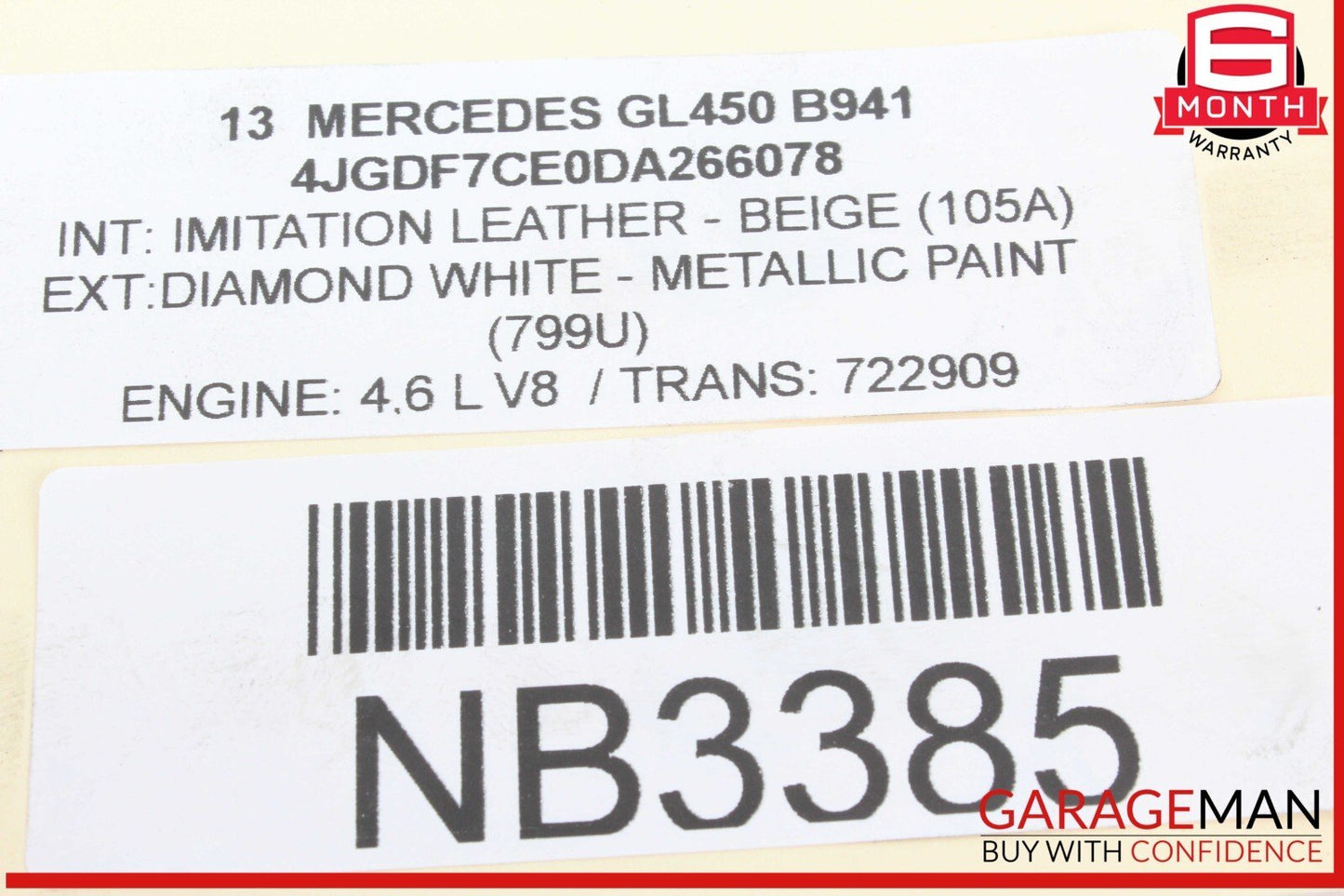 13-19 Mercedes X166 GL450 GLS450 Rear Right Bumper Holder Support Bracket OEM