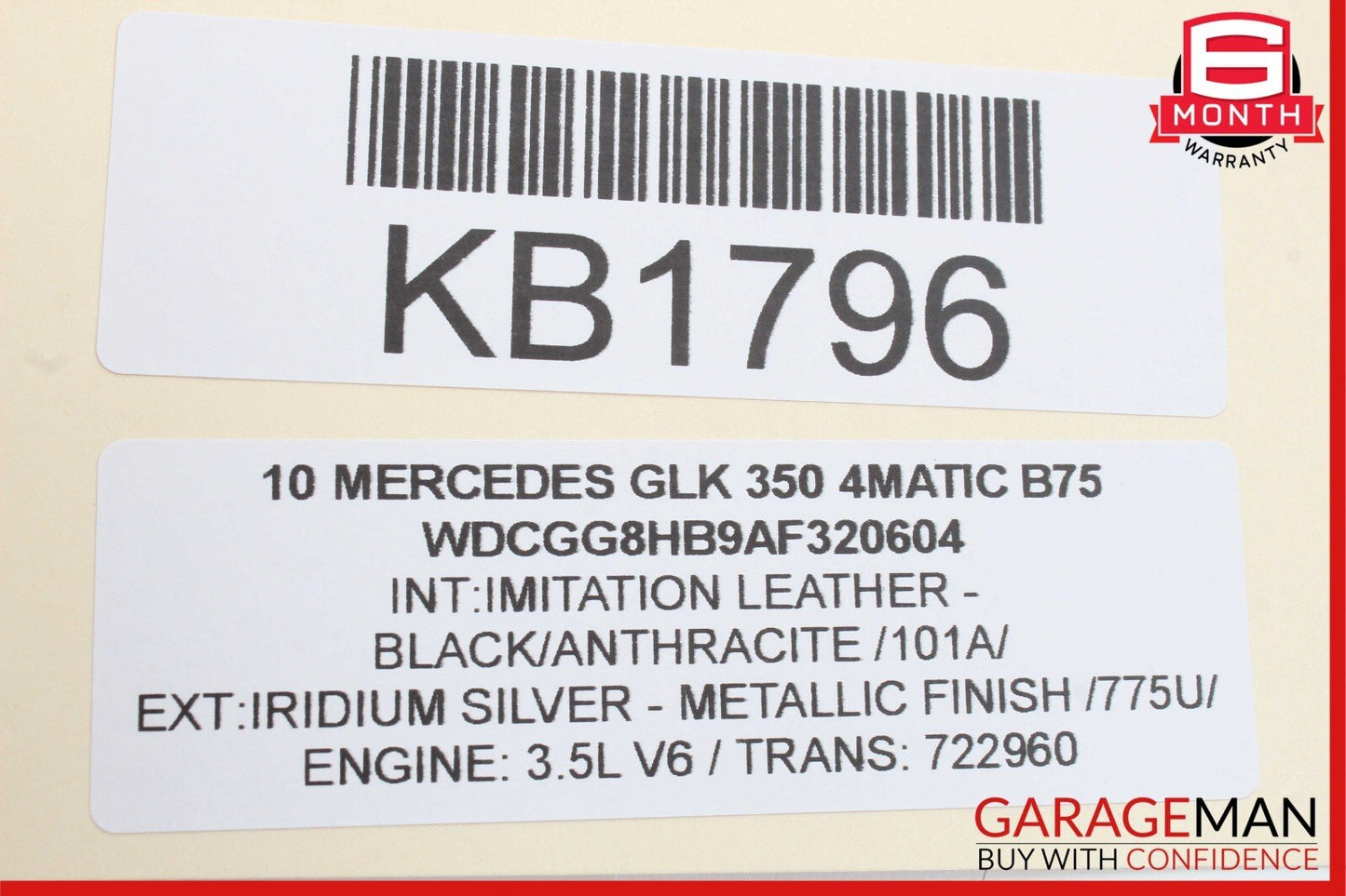 10-16 Mercedes X204 GLK350 Trunk Remote Power Closing Latch Lock 2047500060 OEM