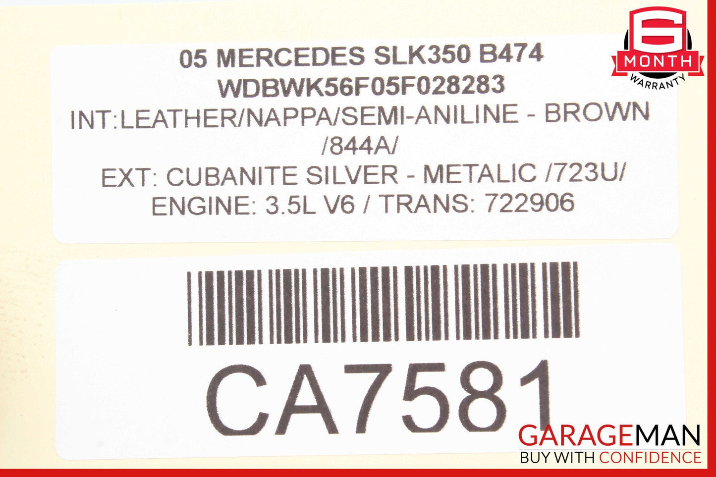 05-11 Mercedes R171 SLK350 SLK280 SLK300 Door Lock Latch Actuator Right Side OEM