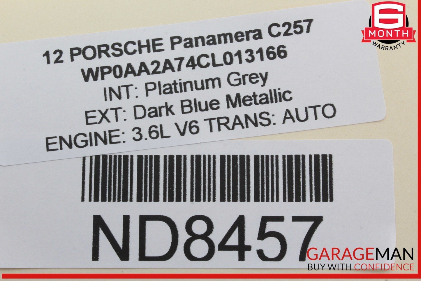 10-16 Porsche Panamera 970 Left Side Roof Curtain Airbag Air Bag 97080309101 OEM