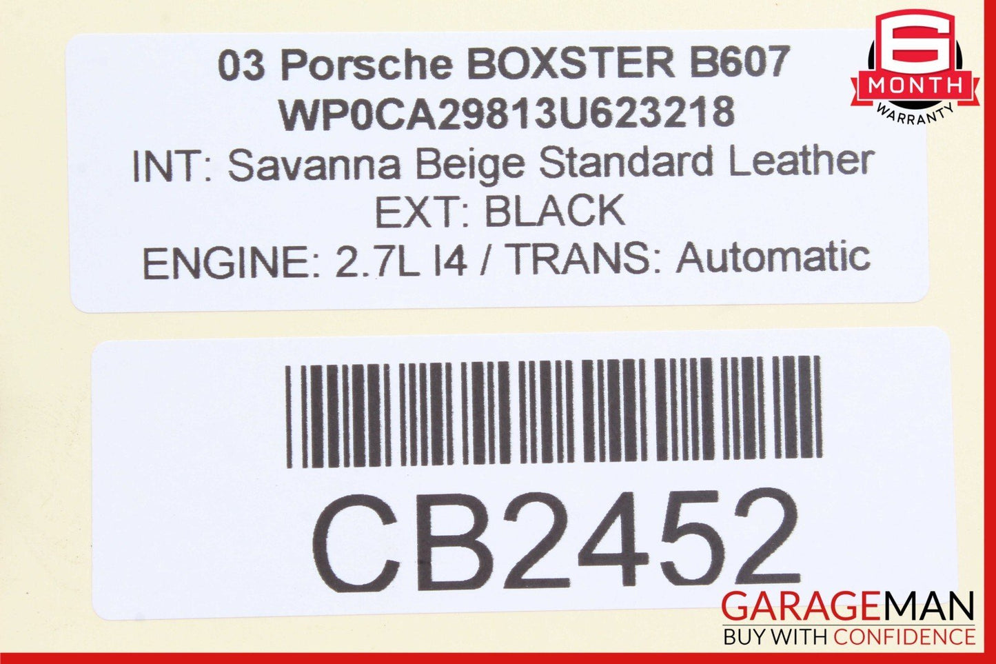 97-04 Porsche Boxster 986 996 Carrera Front / Rear Suspension Lower Control Arm