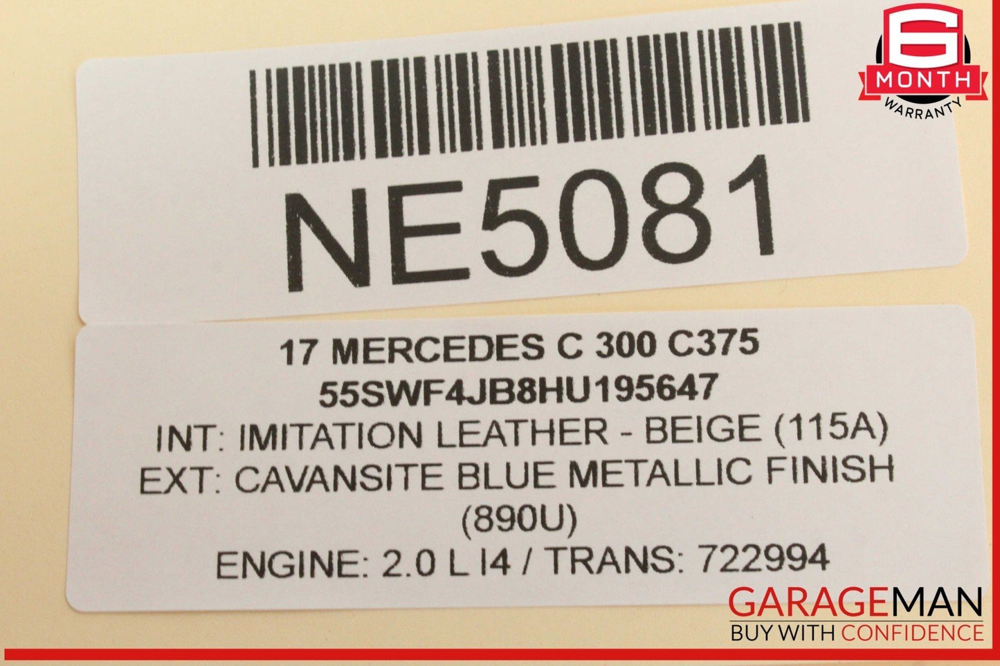 15-20 Mercedes W205 C300 Front Center Dash Dashboard AC A/C Air Vent Grille OEM