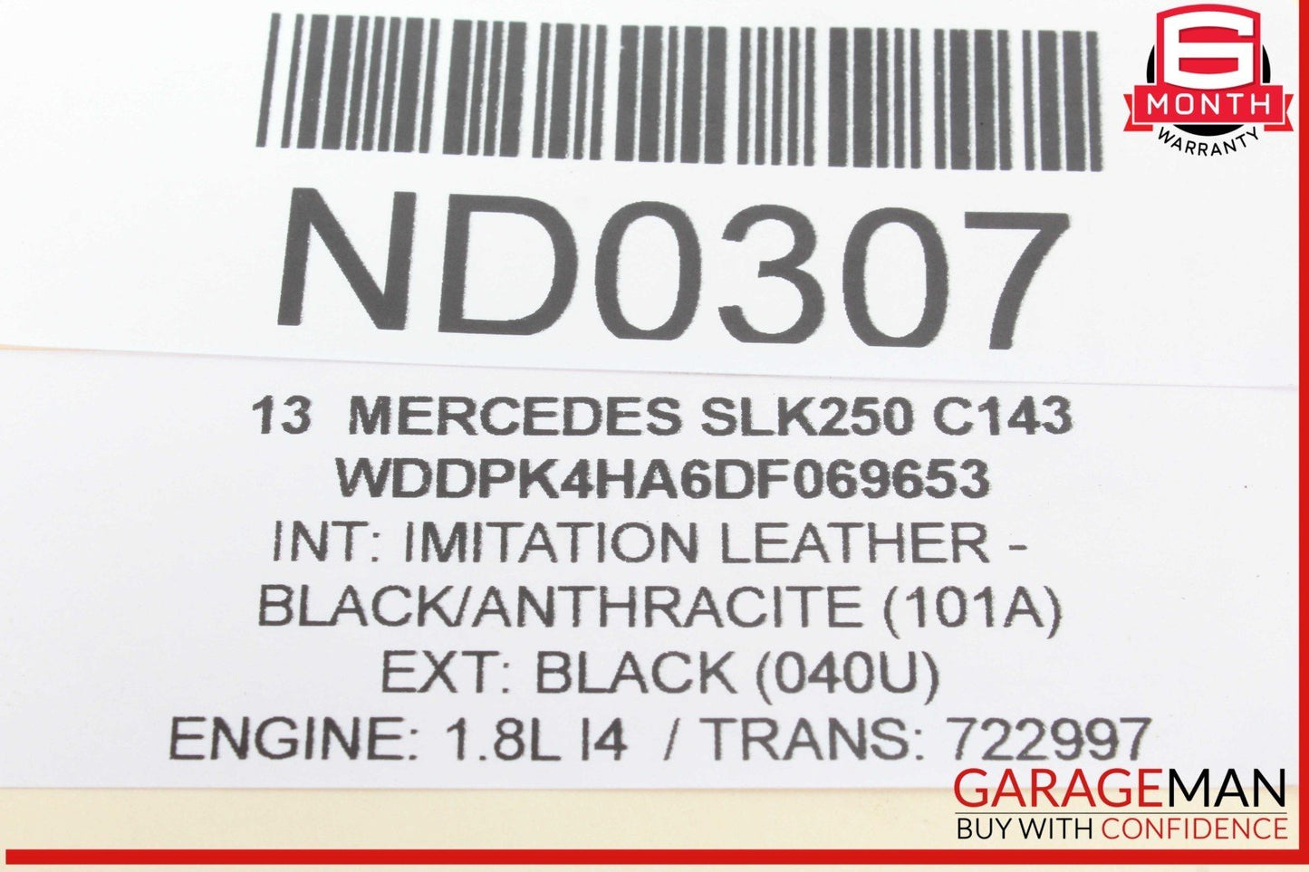 12-20 Mercedes R172 SLK250 Rear Left Convertible Trunk Lift Assist Cylinder OEM