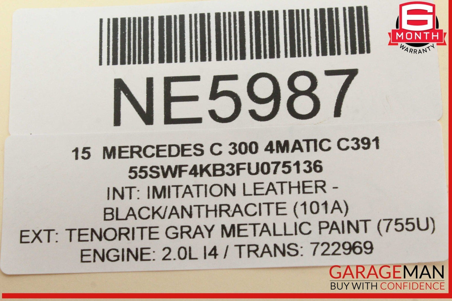 15-20 Mercedes W205 C300 4MATIC Rear Left or Right Upper Control Arm OEM