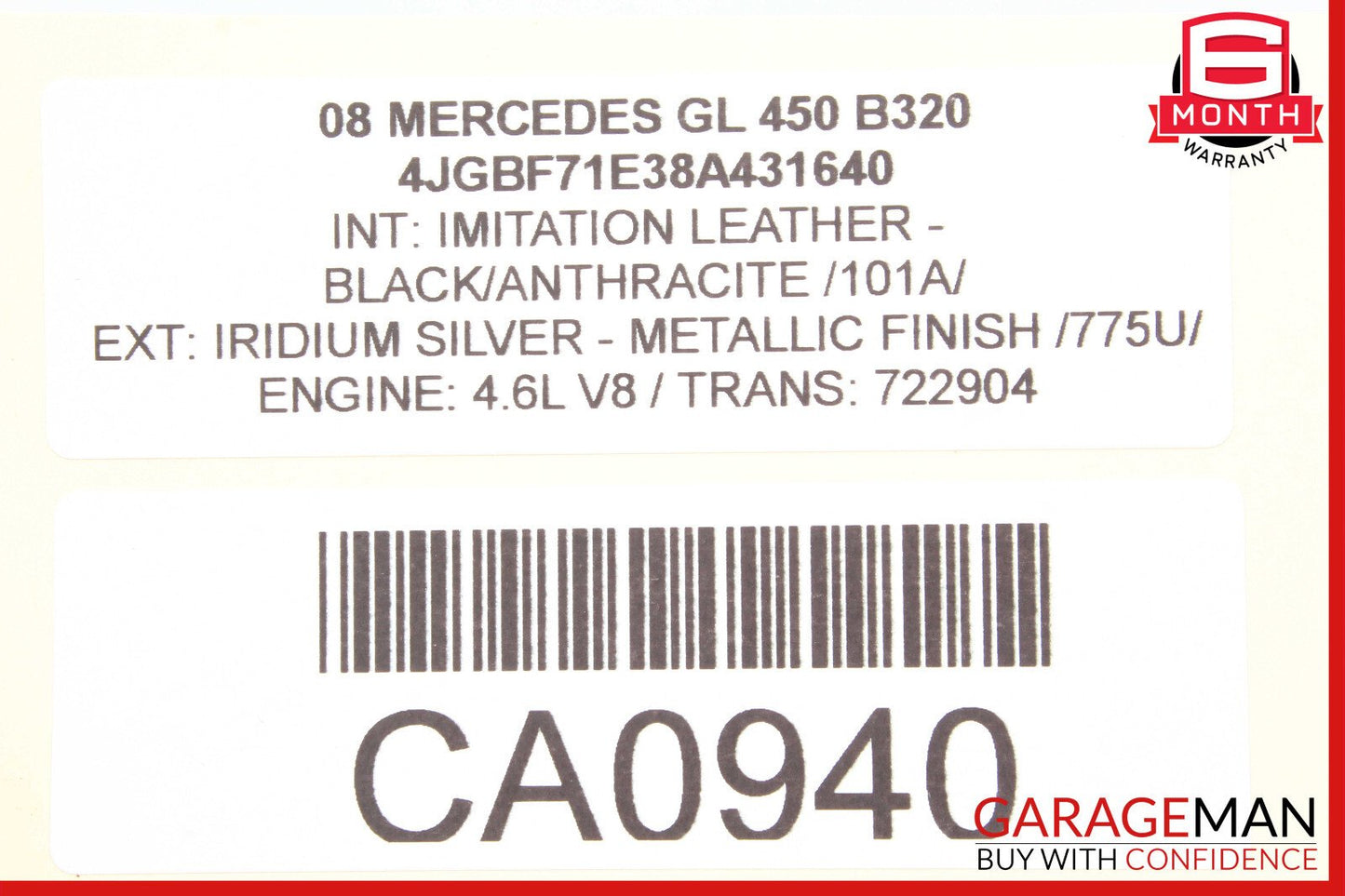 06-11 Mercedes X164 GL450 ML550 Rear A/C Heater Climate Control Switch Unit OEM