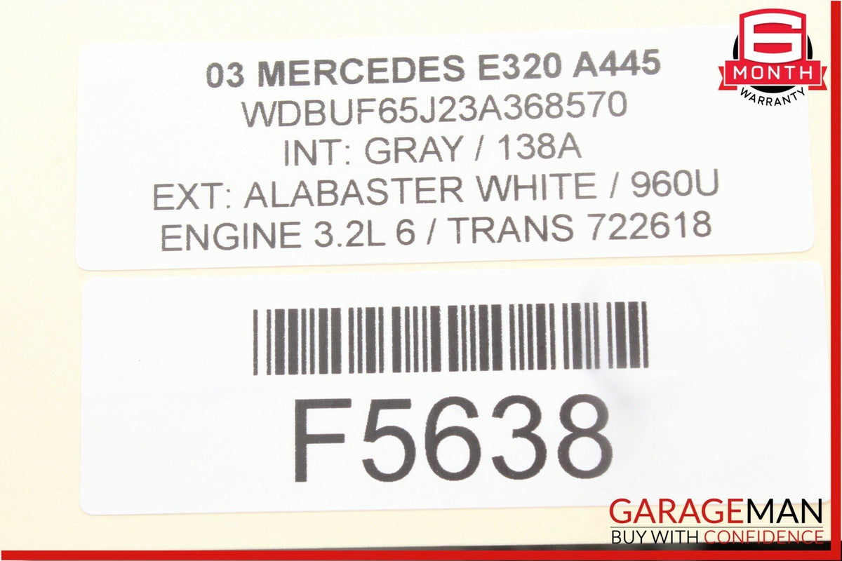 03-06 Mercedes W211 E320 CLS500 Rear Overhead Dome Light Reading Map Gray OEM