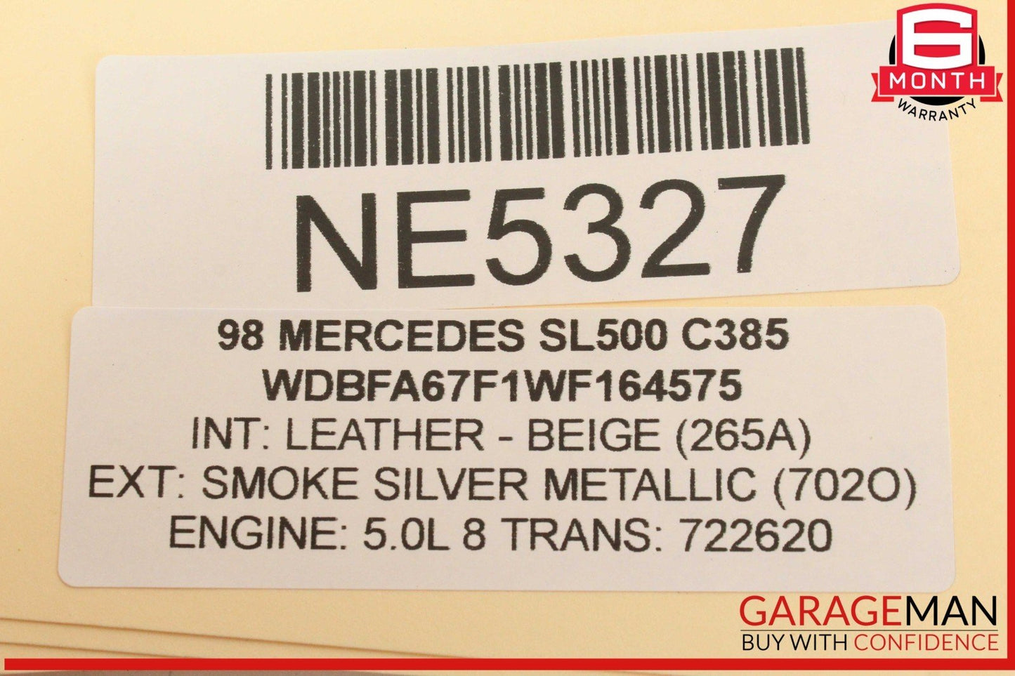 94-02 Mercedes R129 SL500 SL320 Anti Theft Key Alarm Control Module Unit OEM