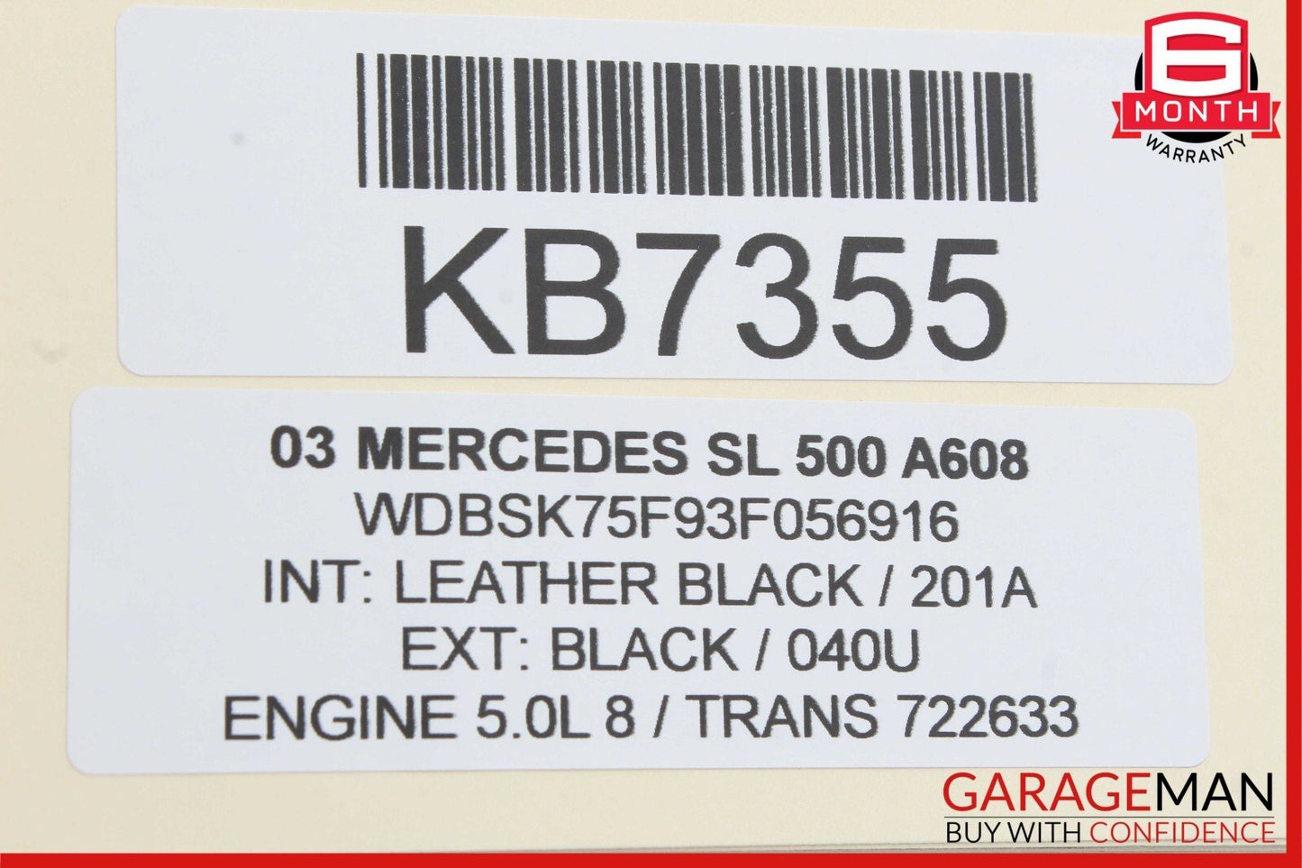 03-06 Mercedes R230 SL600 SL500 Rear Left ABC Hydraulic Shock Absorber Strut