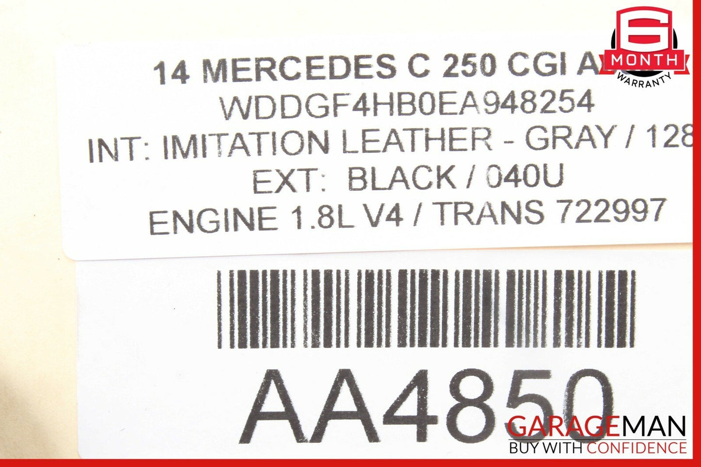 08-14 Mercedes W204 C250 Rear Left & Right Side Brake Caliper Calipers Set of 2