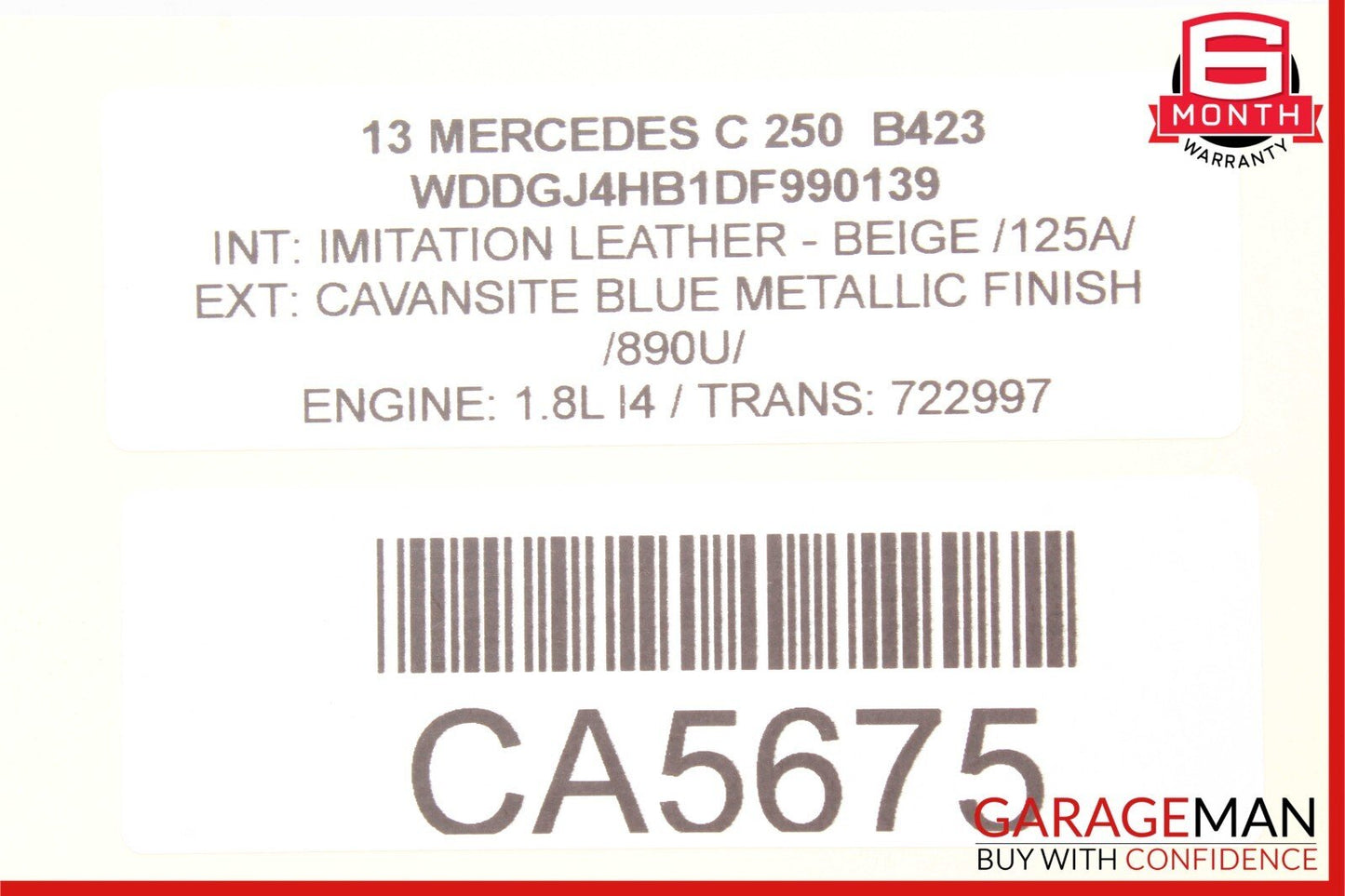 12-14 Mercedes W204 C250 C300 C63 AMG Rear SAM Module Relay Fuse Box Assembly