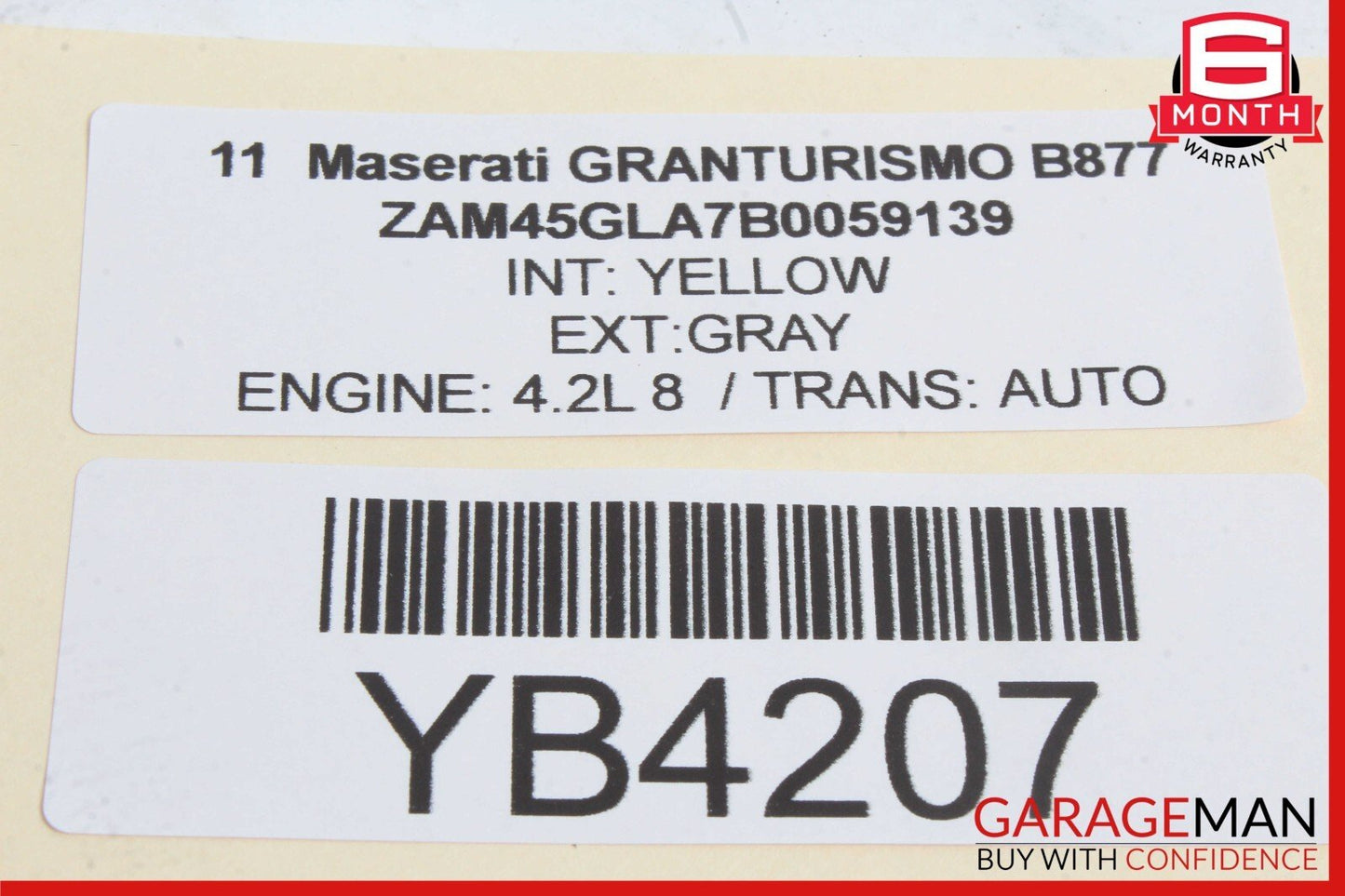 08-19 Maserati GranTurismo M145 Front Right Side Exterior Door Handle OEM