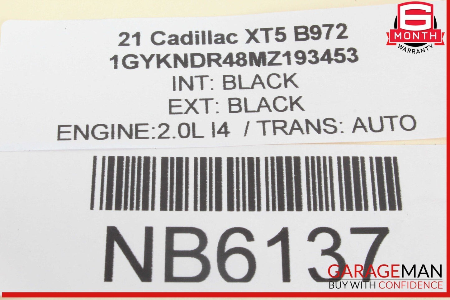 17-23 Cadillac XT5 Fuel Injection Rail w/ Injectors 55515112 OEM